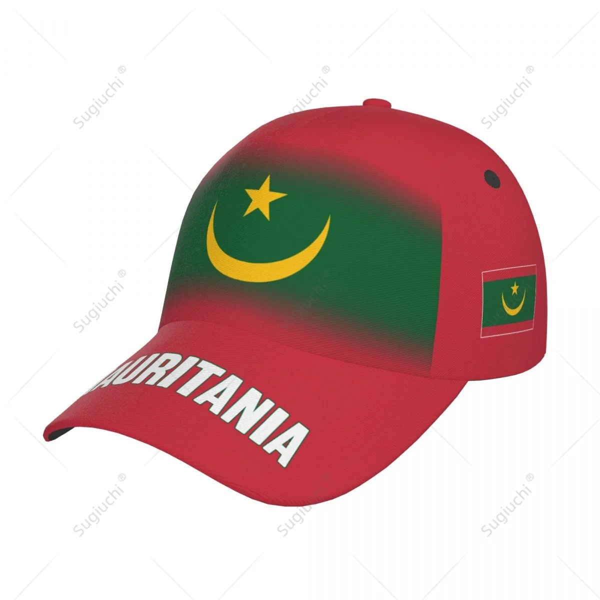 Unisex Baseball Cap Hat Mauritania Flag Gradient Color 3D Printing for Tennis Outdoor Bike Bicycle Golf Baseball Sports Fans