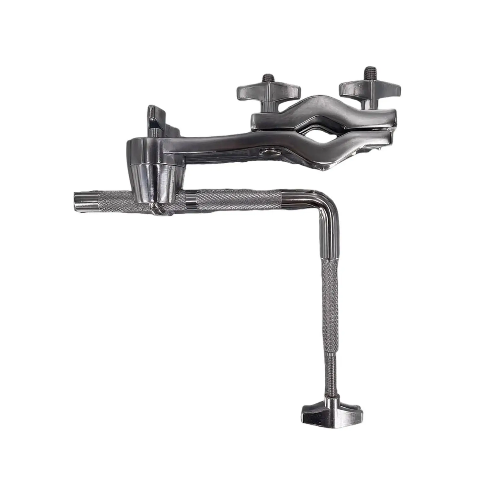 Sturdy Chrome Drum Hardware Clamp Bracket for Metronome Support Stand and Percussion Setup