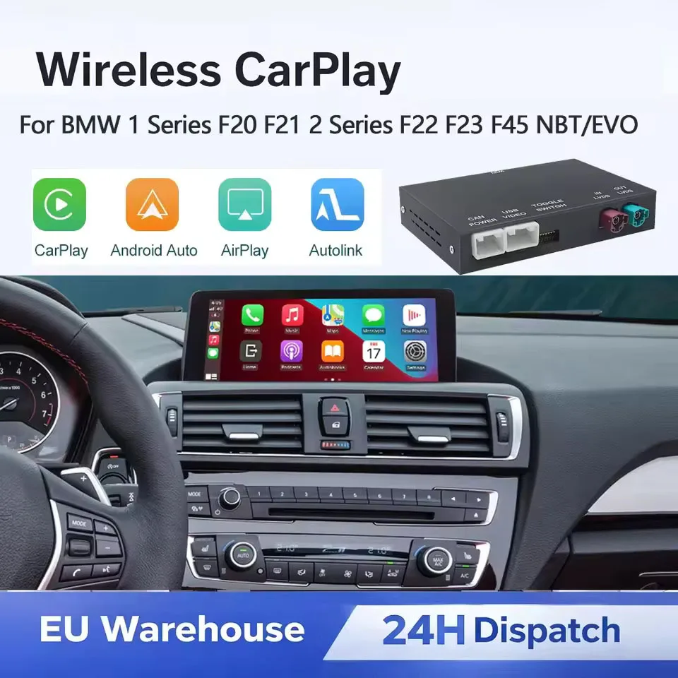 Wireless CarPlay & AirPlay For BMW Series 1 2 F20-F23 F45 NBT EVO 2012-2020 1 Year Warranty Auto Interface Mirror Link