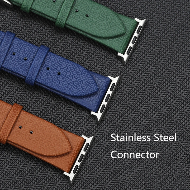 Strap For Apple Watch Band 44mm 40mm 45mm 41mm 49mm 38mm 42mm Leather bracelet Belt Wristband iwatch Series 7 se 5 6 8 ultra