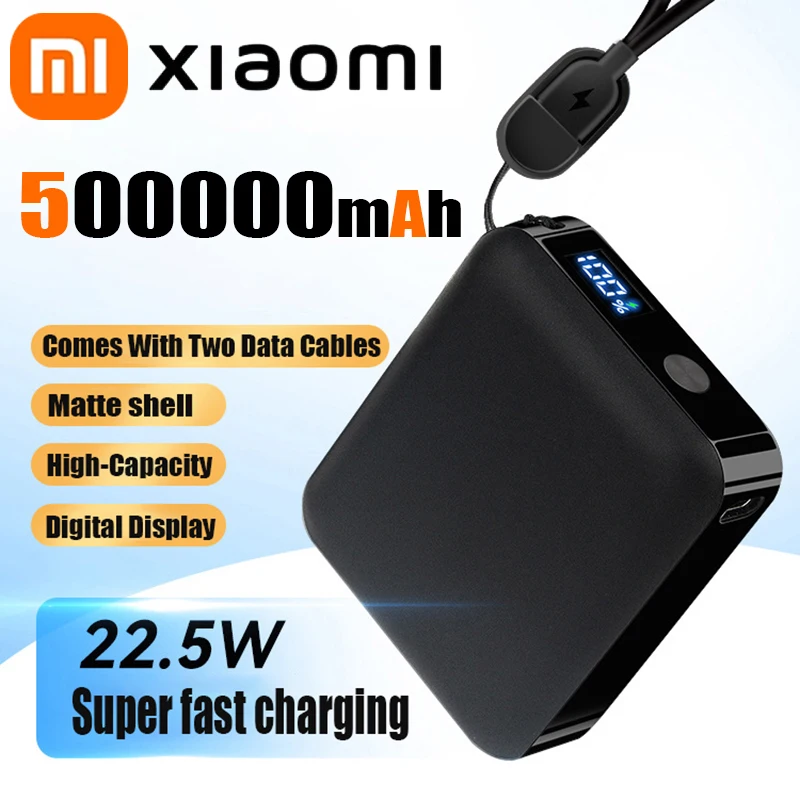 

Xiaomi 50000mah Portable Power Bank HighCapacity Detachable USB to TYPE C Two-way Fast Charger Mini Powerbank for iPhone Samsung