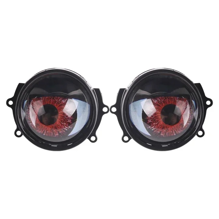 New design 3-inch Blinking Devil Eyes Led Projector Modified Car Headlights With Lens Cover 12V WIFI Control