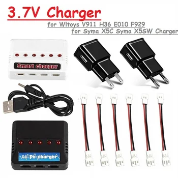 3.7 v pour Wltoys V911 chargeur H36 chargeur E010 F929 câbles de conversion de batterie ensemble pour Syma X5C Syma X5SW Drone RC quadrocopter