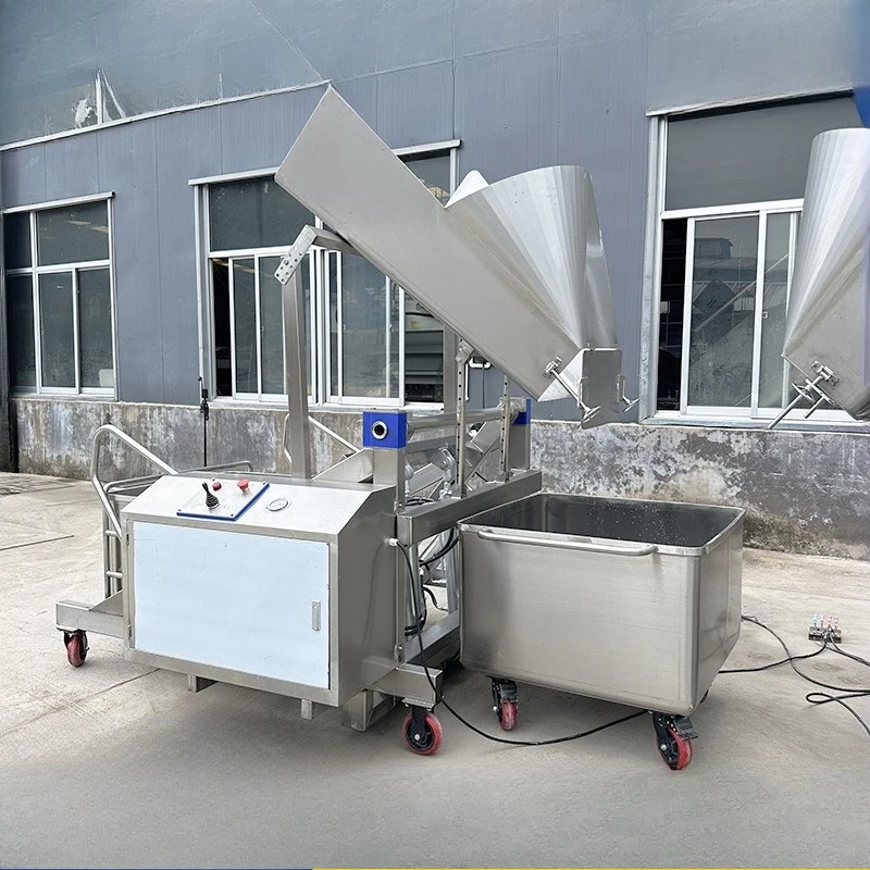 Tipping Bucket Hydraulic Automatic Elevator Tumbler Hydraulic Feeder Stainless Steel Food Cart Hydraulic Elevator