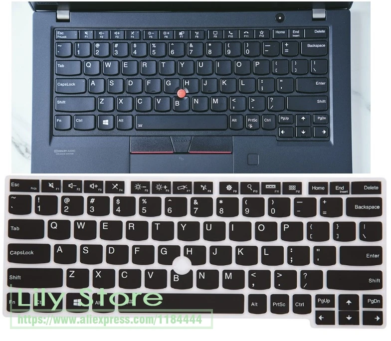 Para Lenovo ThinkPad X13 Gen 1 ThinkPad A285 X380 Yoga X380 X280 X390 X390 Yoga portátil cubierta de teclado de silicona Protector de piel