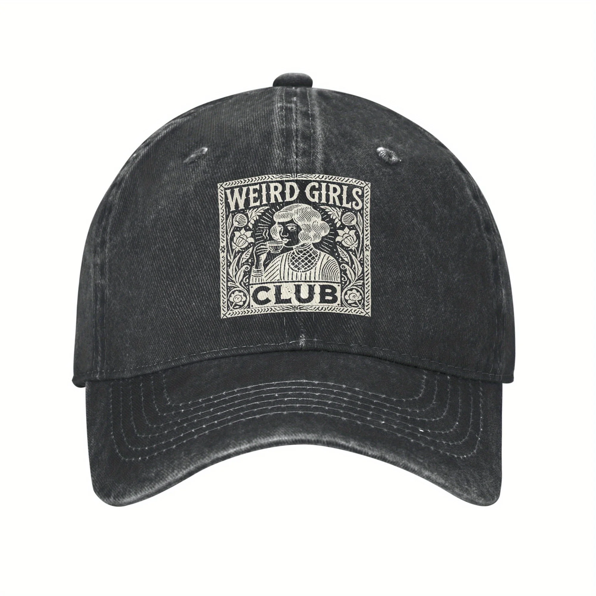

Weird Girls Club Vintage Old School Punk Rock Темные бейсболки Аксессуары для мужчин и женщин Повседневная одежда Шляпы дальнобойщика Регулируемые Su