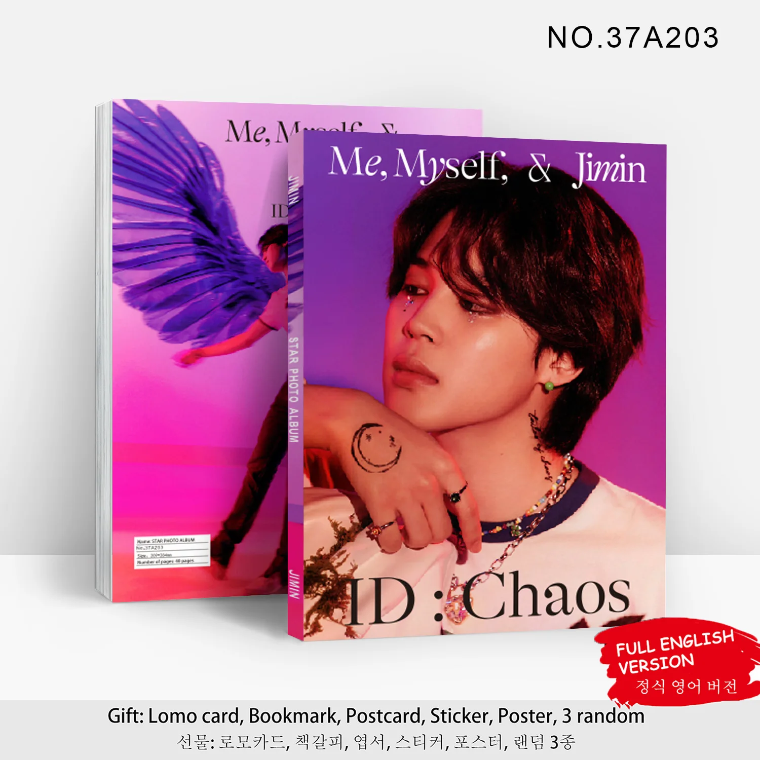 K-pop Solo Artist Inspired Photobook-Premium Quality Korean Celebrity Style Photo Collection JIMIN Star Photography Album