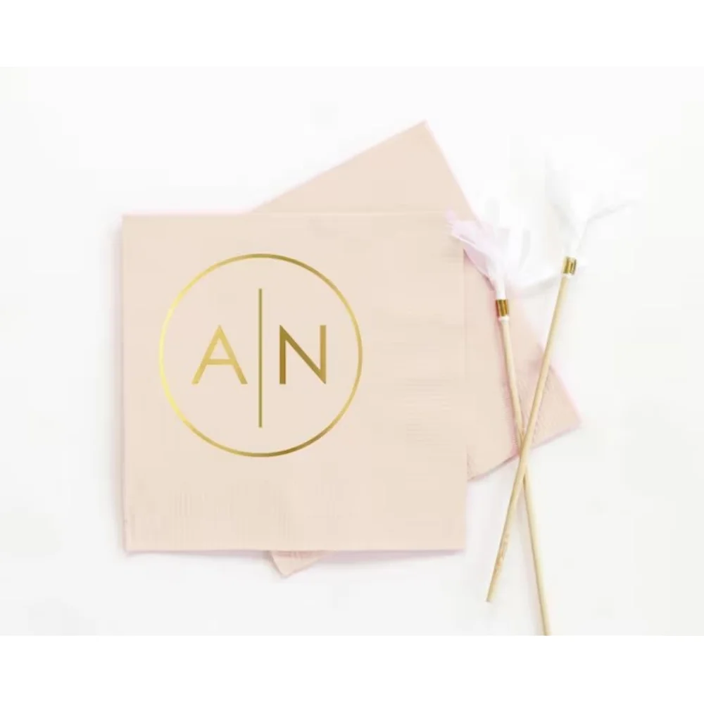 

50pcs Wedding Napkins, Personalized,Monogrammed, Cocktail Napkins, Beverage Napkin, Dinner Napkin, Guest Towels, Engagement