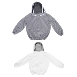 Beekeeping Protective Veil Jacket Bee Suit Smock with Double Zippers Beekeeper Accessory