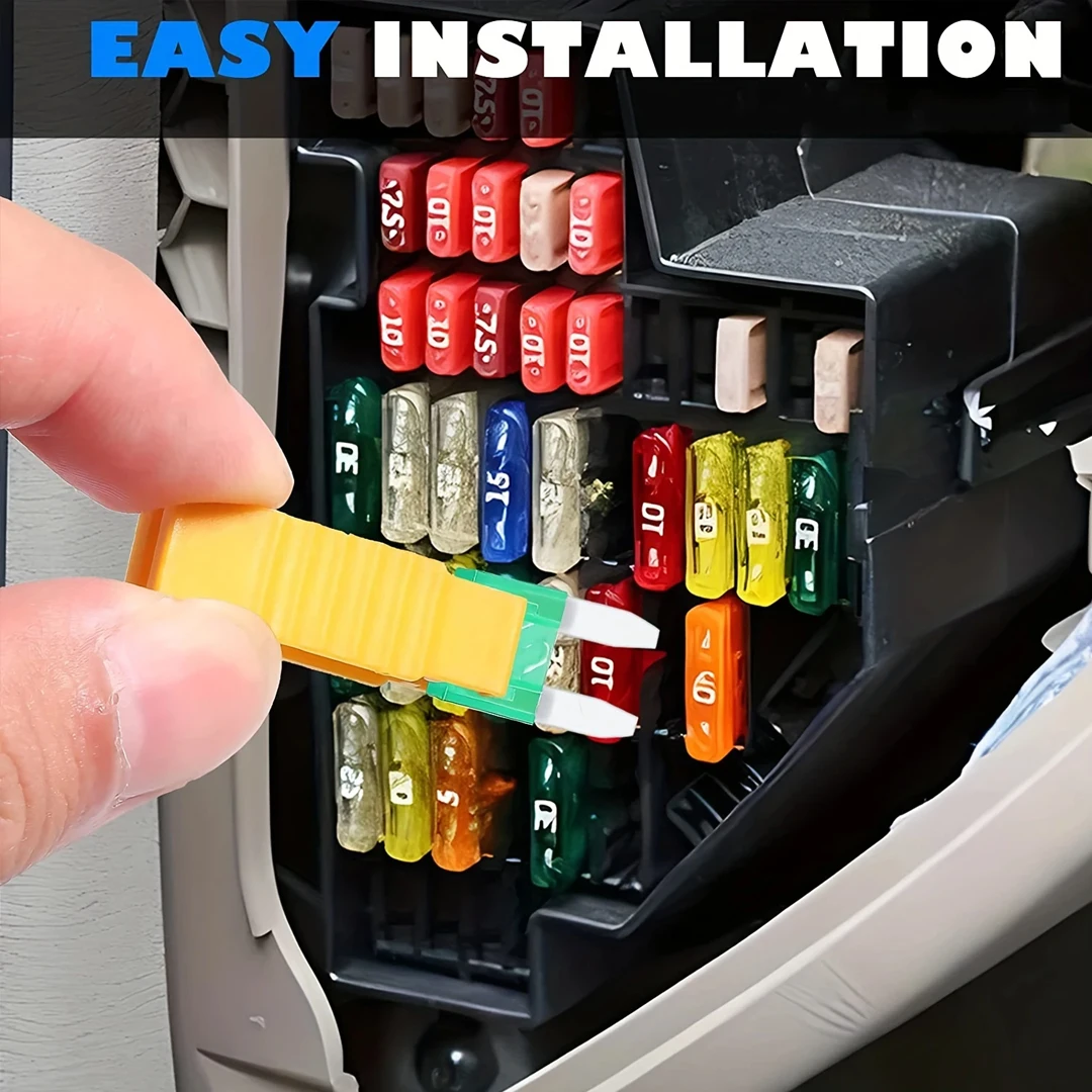 Fuse boxes Car Fuse Assortment Set Profile Middle Size Blade Type Fuse Auto Car Truck 2-35A Fuse with Box Clip 60/306Pcs