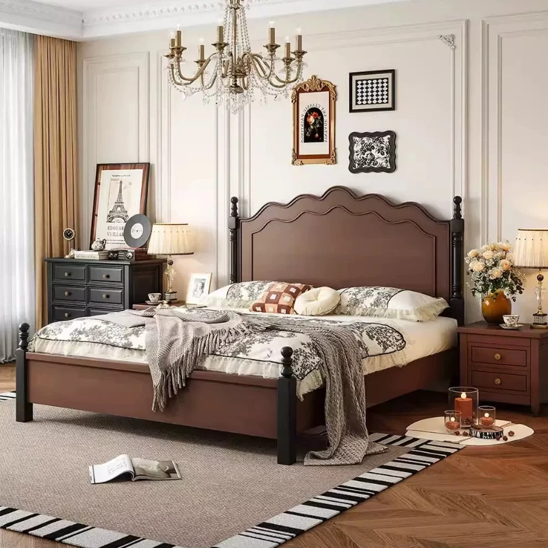 ^Bedroom European Massage Bed Simple Modern Luxury Double Queen Frame Design Safe Bed Sleeping Platform Cama Salon Furniture