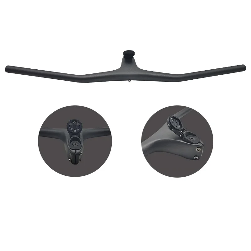 XC MTB Carbon Fiber Handlebar 260g Wide 780mm Integrated Bike Frame Parts 60/70/80/90/100mm Diameter Bicycle Accessories