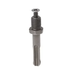 Conector adaptador de portabrocas gris, vástago redondo con ancho de eje de 10mm/0 39 y 12mm de diámetro de rosca, adecuado para SDS Plus