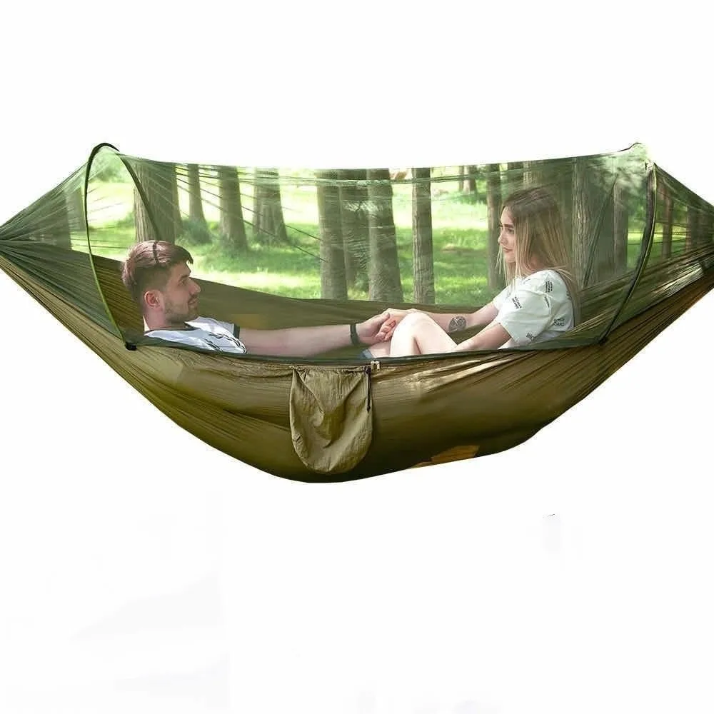 Anti-Mosquito Mosquito Net Hammock Breathable Ultra-Light Camping Hammock Anti-Rollover Swing Design Portable Hammock Adult Use