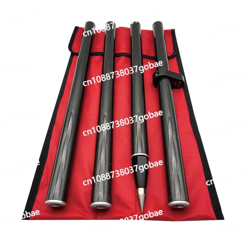 الربط نوع ألياف الكربون قضيب أربعة أقسام المحمولة قياس إجمالي محطة مطابقة قضيب 1.8 متر قضيب توسيط #3