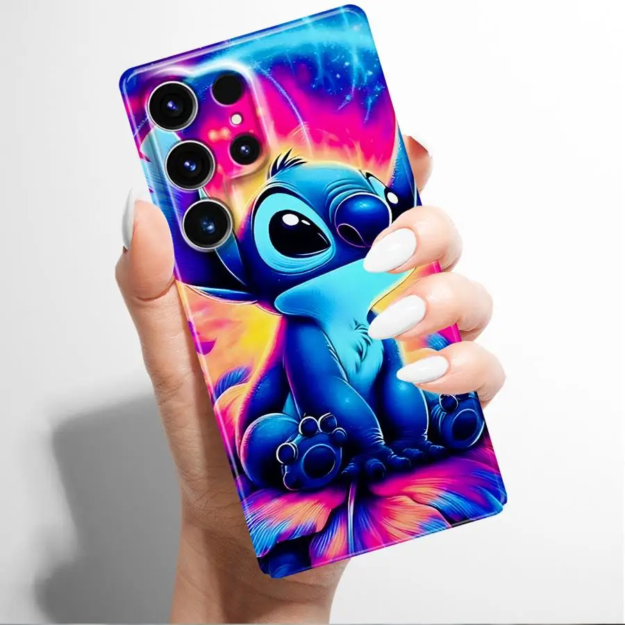 غرزة لطيف الفن الصلب غطاء الهاتف حقيبة لهاتف سامسونج غالاكسي S25 + S23 FE S20 S25 Ultra S24 + نوت 20 S21 S24 Plus S22