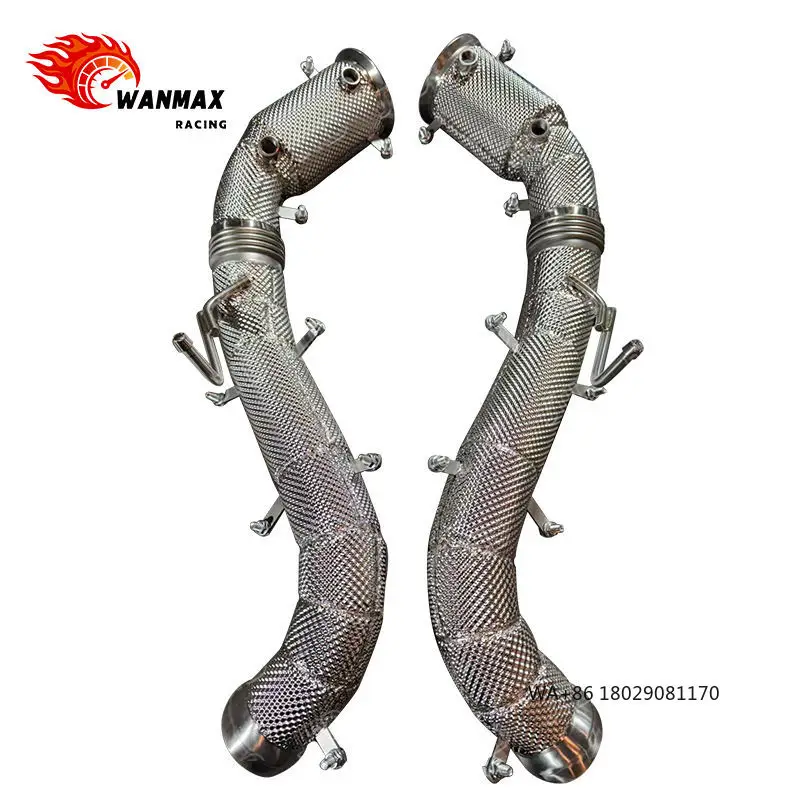 

Performance Downpipe with Heat Shield Wrap for MP4-12C 650S 675LT Stainless Steel Exhaust Front Pipe