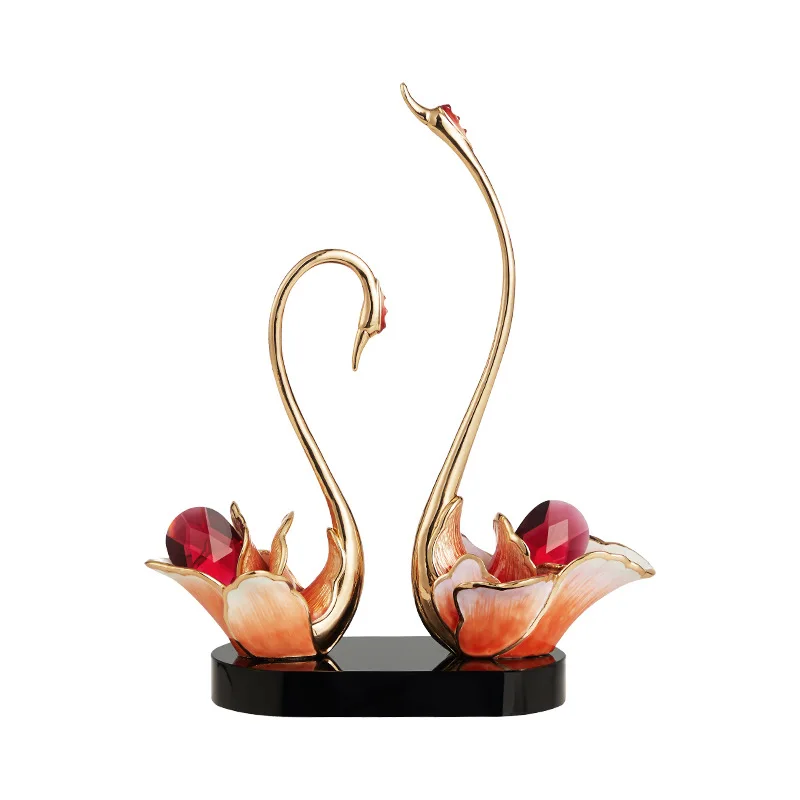

Romantic wedding gifts for newlyweds, brides, girlfriends, wedding anniversary gifts, art swan ornaments, niche and high-end