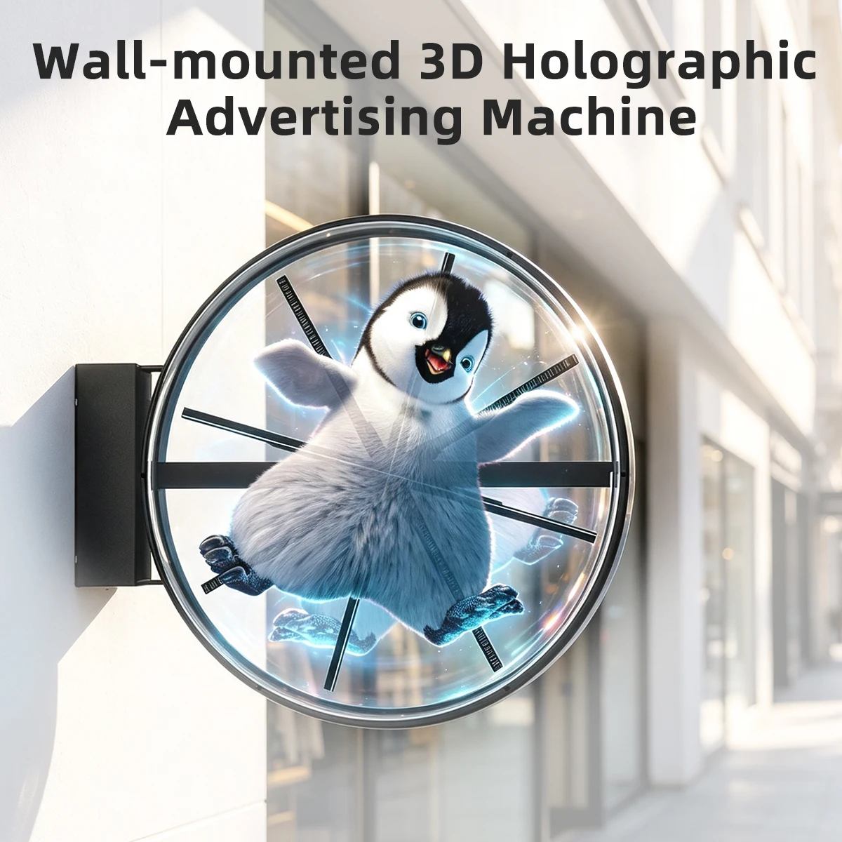 Wall-mounted Waterproof 3D Holographic Fan Outdoor Hologram Dual-Side Display Advertising Machine Support Custom Upload Video