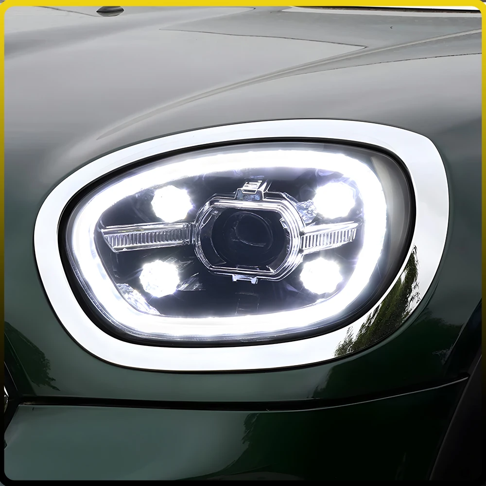 For BMW MINI F60 Series 2016-2021 LED Auto Upgrade Crystal Headlights Assembly Projector Lens Car Tool Accessories Plug and Play