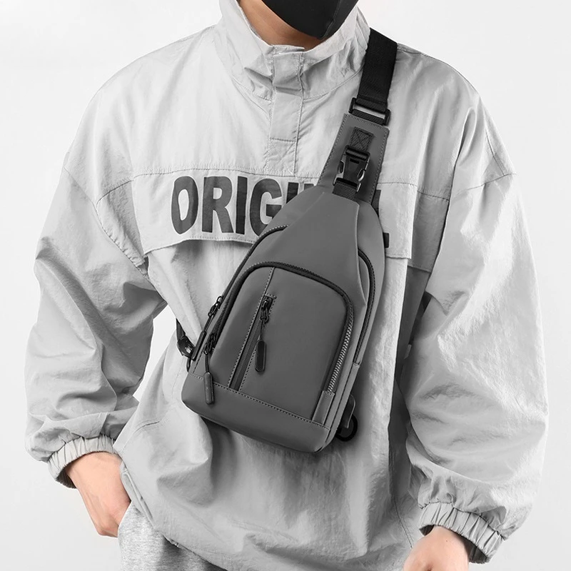 Fashion Men's Chest Bag with High Sense of Leisure Korean Shoulder Travel Shoulder Bag Waterproof Chest Bag for Women.