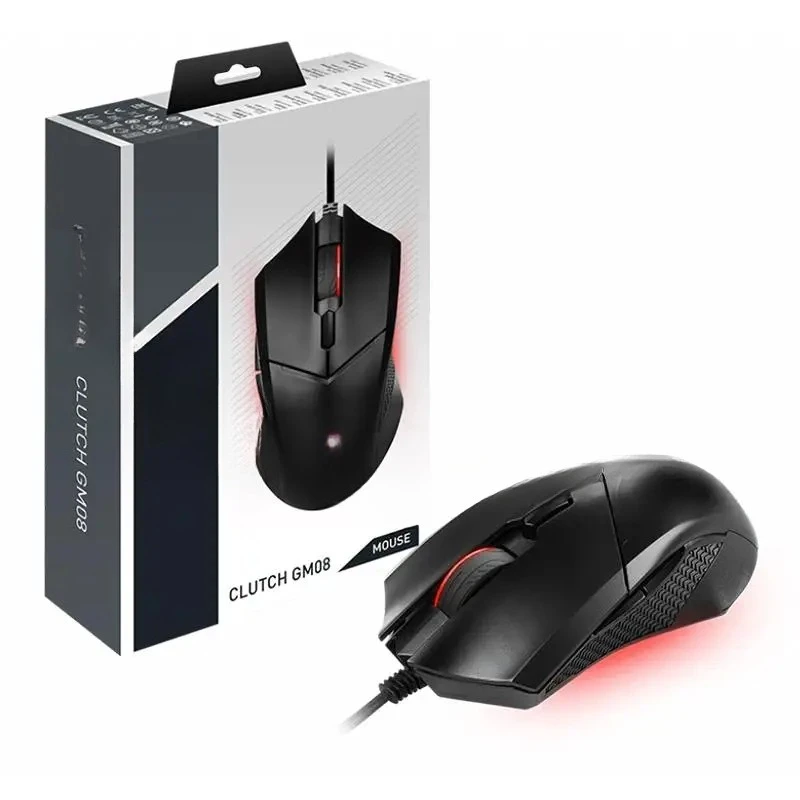 

GM08 Gaming Mouse 4200 DPI Optical Sensor 3 Adjustable Weights Buttom RED LED Lighting Symmetrical