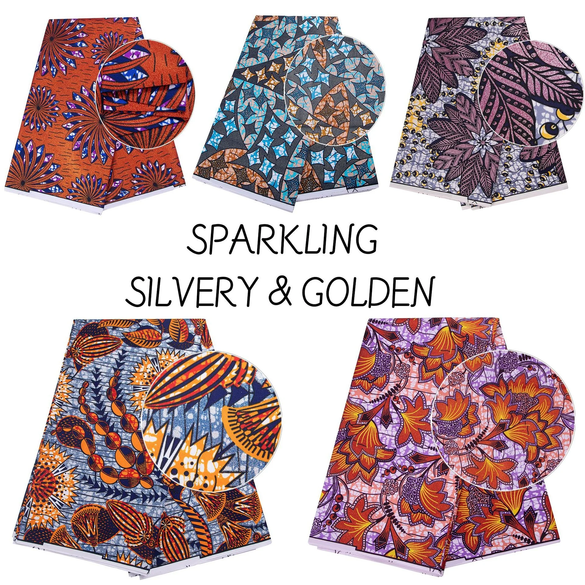 

Африканский Анкара с принтами, батик, лоскутная ткань, настоящий воск, африканский швейный материал, 100% полиэстер, ткань хорошего качества для платьев, поделок