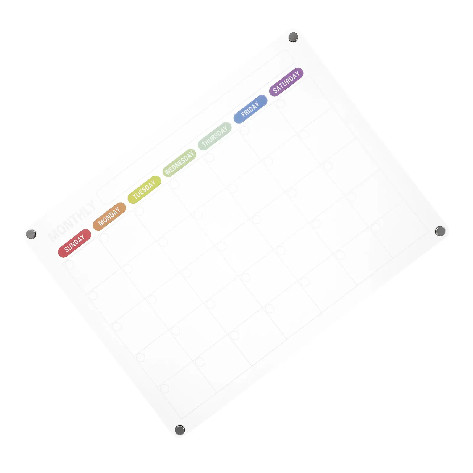 

Transparent Acrylic Magnetic Dry Erase Board 12x8 Inch Smooth Writing Reusable Message Planner for Fridge Wall Desktop