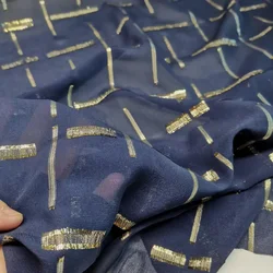 On Sale Material Brocade Saree Sudan Toub 8mm Silk Metallic Shiny Georgette Sewing Fabric