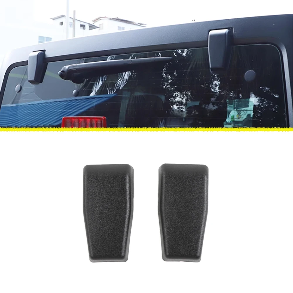 Tailgate Glass Hinge Decoration Cover Trim Black Car Accessories for Jeep Wrangler JK 2007-2017 2/4-Doors Rubicon Sahara Sport