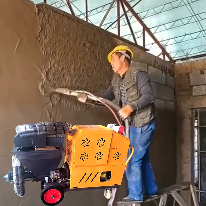 High Quality Cement Mortar Spraying Machine Mortar Sprayer Diesel 4KW for Residential Interior Walls