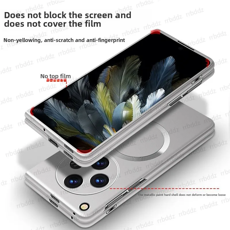 Slim Bezels For Magsafe Magnetic Phone Case for OPPO Find N3 N2 OnePlus Open thin Hard Camera Protect Cover