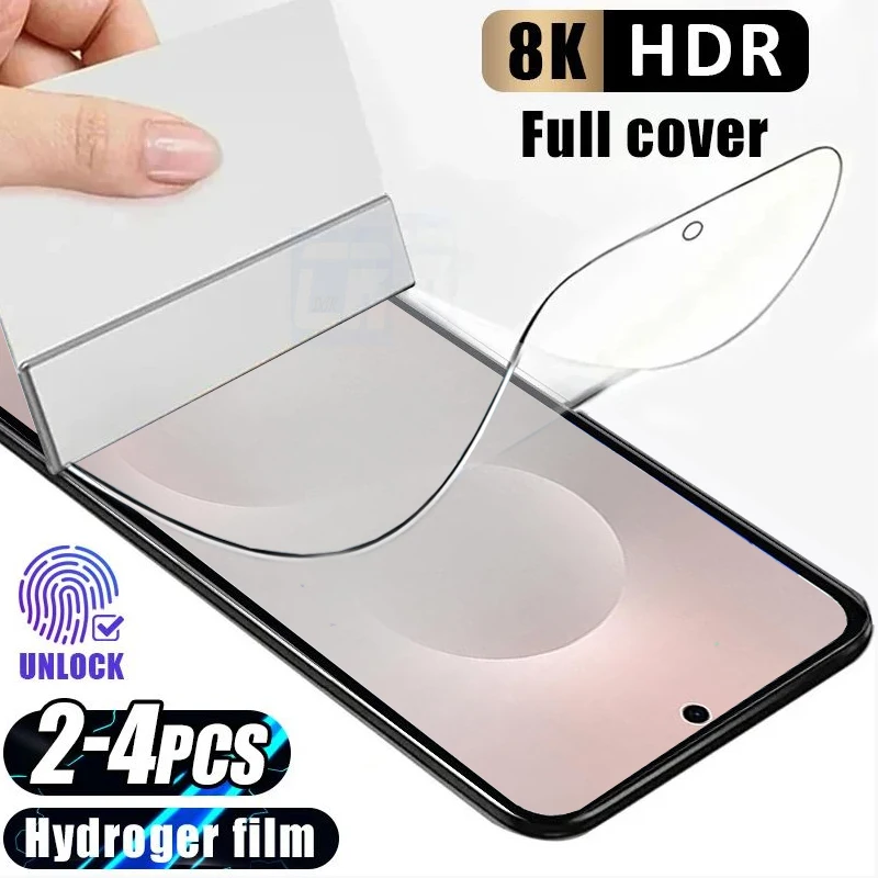 

2-4pcs Transparent Full Cover Silicone Hydrogel Film For Samsung Galaxy S25 Edge S24 S23 S21 S20 FE Screen Protectors