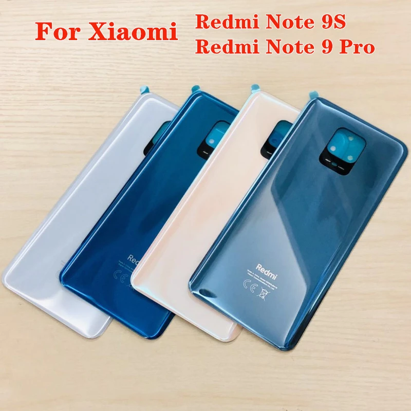 

Original Glass For Note 9 Pro Battery Cover Case Spare Parts For Xiaomi Redmi Note 9S Battery Back Cover Door Phone Housing Case