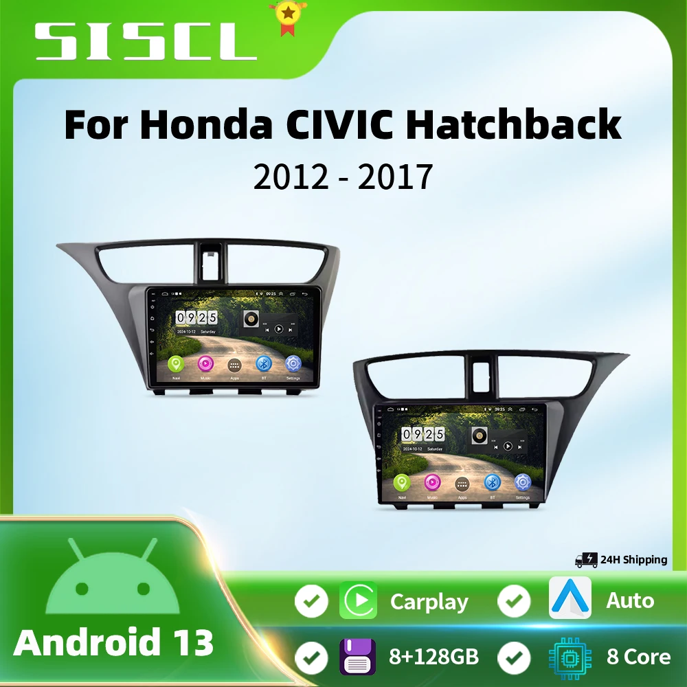 

For Honda CIVIC Hatchback 2012 - 2017 Car Radio Android Multimedia Video Player Navigation GPS Stereo HU No 2 Din 2din