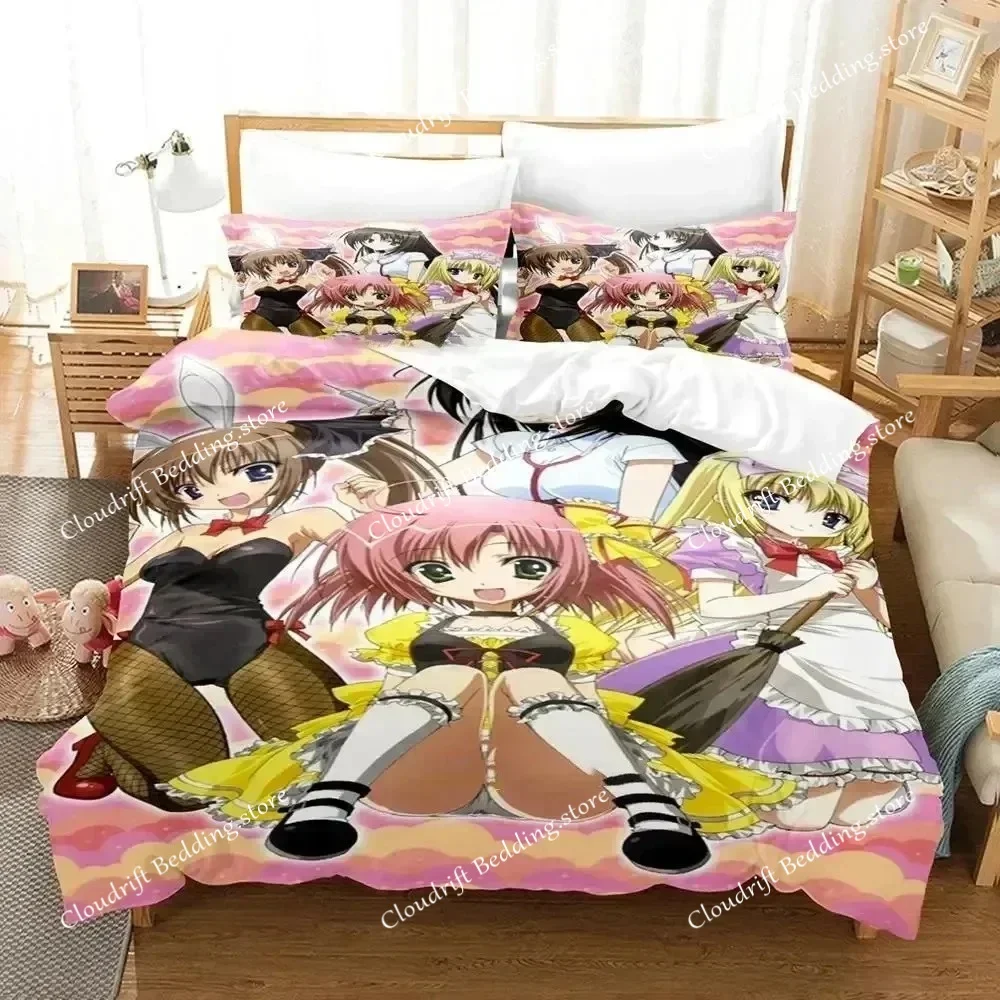 3D Anime Student Council's Discretion Bedding Set Pillowcase Comforter King Queen Size Boys Adult Duvet Cover Bed Set
