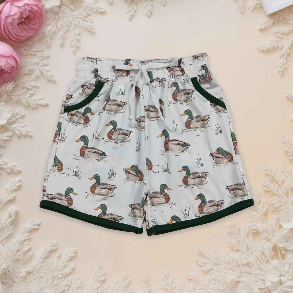 

Hot Sale Kids Baby Boy Ducks Plaid Hunting Pocket Shorts Bottoms Spring Summer Shorts Boutique Children Clothing Wholesale
