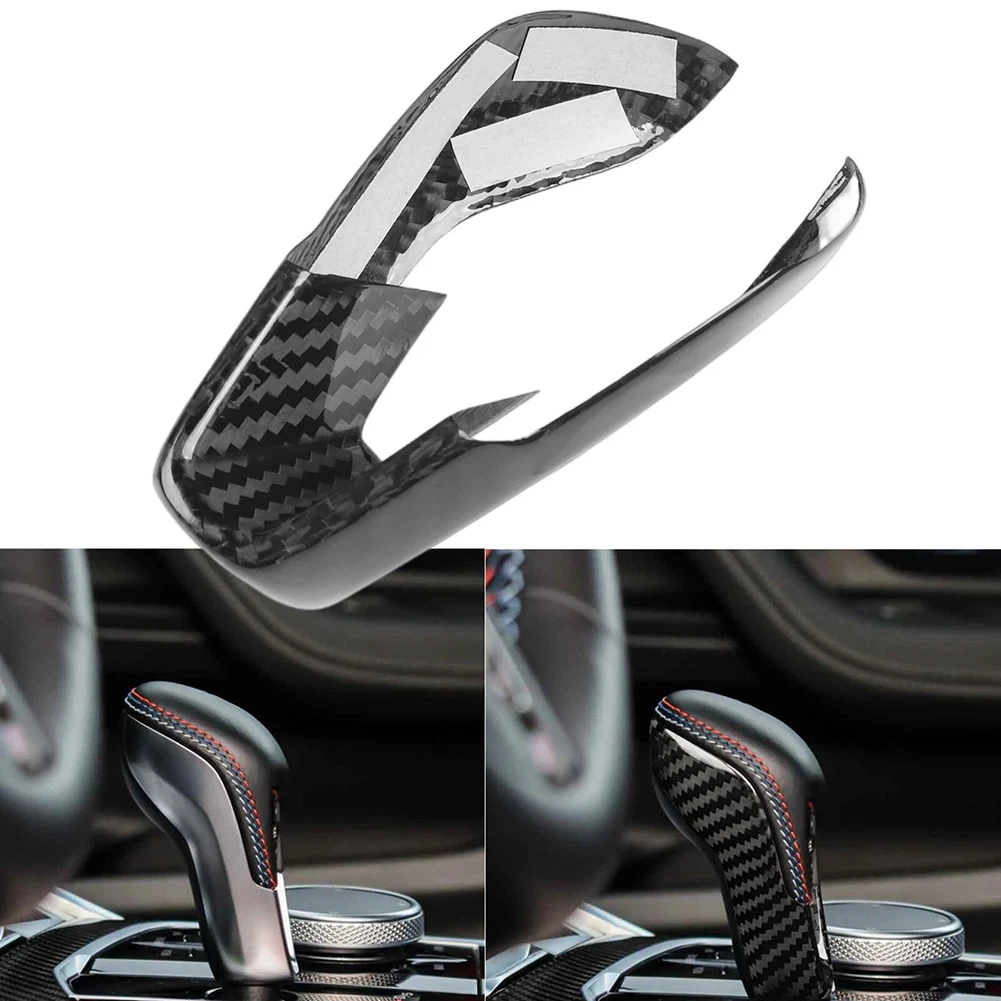 Car Interior Upgrade Carbon Fiber Gear Shift Trim Car Gear Shift Knob Protector Gear Shift Trim Carbon Fiber Trim