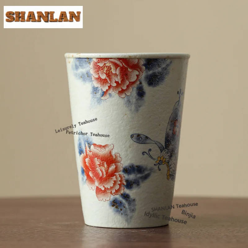 

270 мл карамельная глазурь бабочка пион кола кружка пузырьковая чашка кувшин для холодной и горячей воды бытовая грелка для рук офисная чашка для воды предмети чая