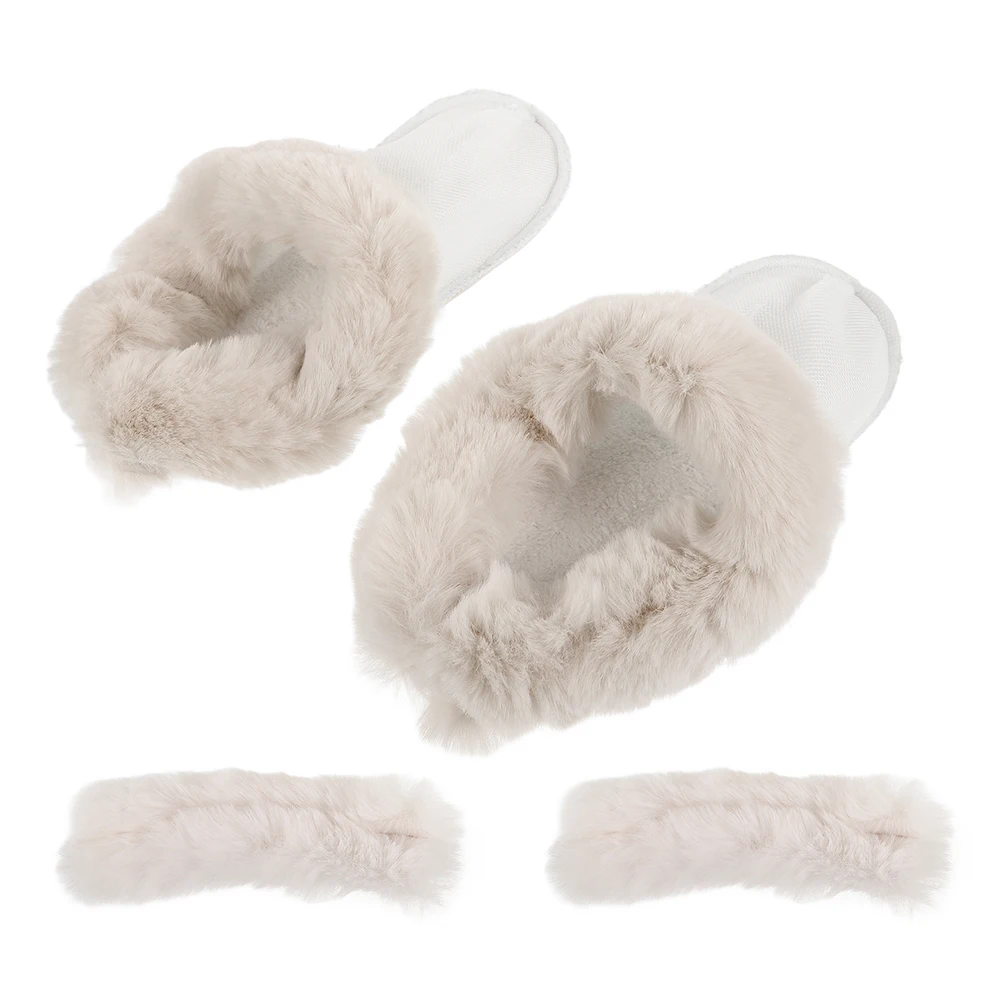 

Warm Liners for Clogs Removable Furry Shoe Inserts Thick Long Hair Winter Detachable Insoles Slippers Cover