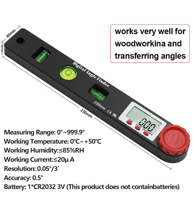 Digital Depth Gauge Digital Caliper Level Angle Ruler Height Ruler Depth Ruler Multi-function Measuring Tool Woodworking tools