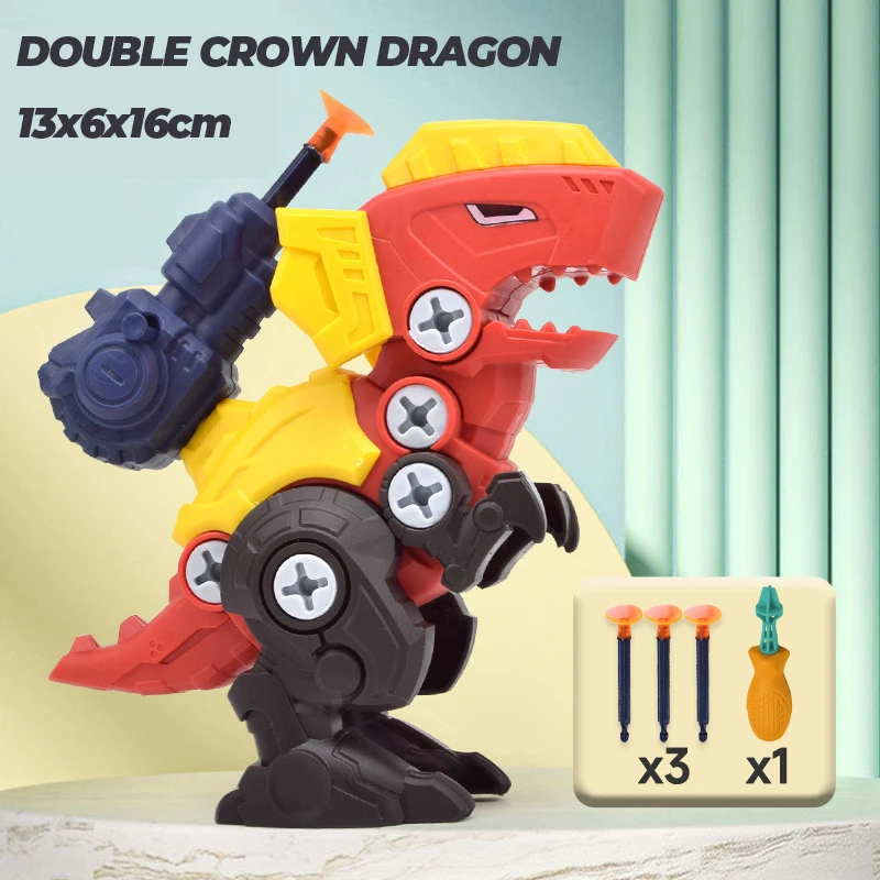 3 個子供 DIY 恐竜ネジブロック取り外し可能組み立てシミュレート翼竜ティラノサウルスモデルセット子供の教育玩具