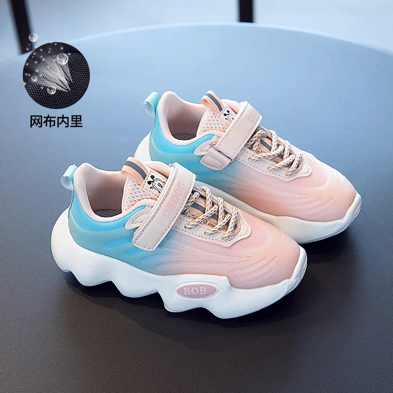 Boys' Sports Shoes 2024 Spring and Autumn New Girls' Leisure Running Shoes Big Daddy Shoes for Children