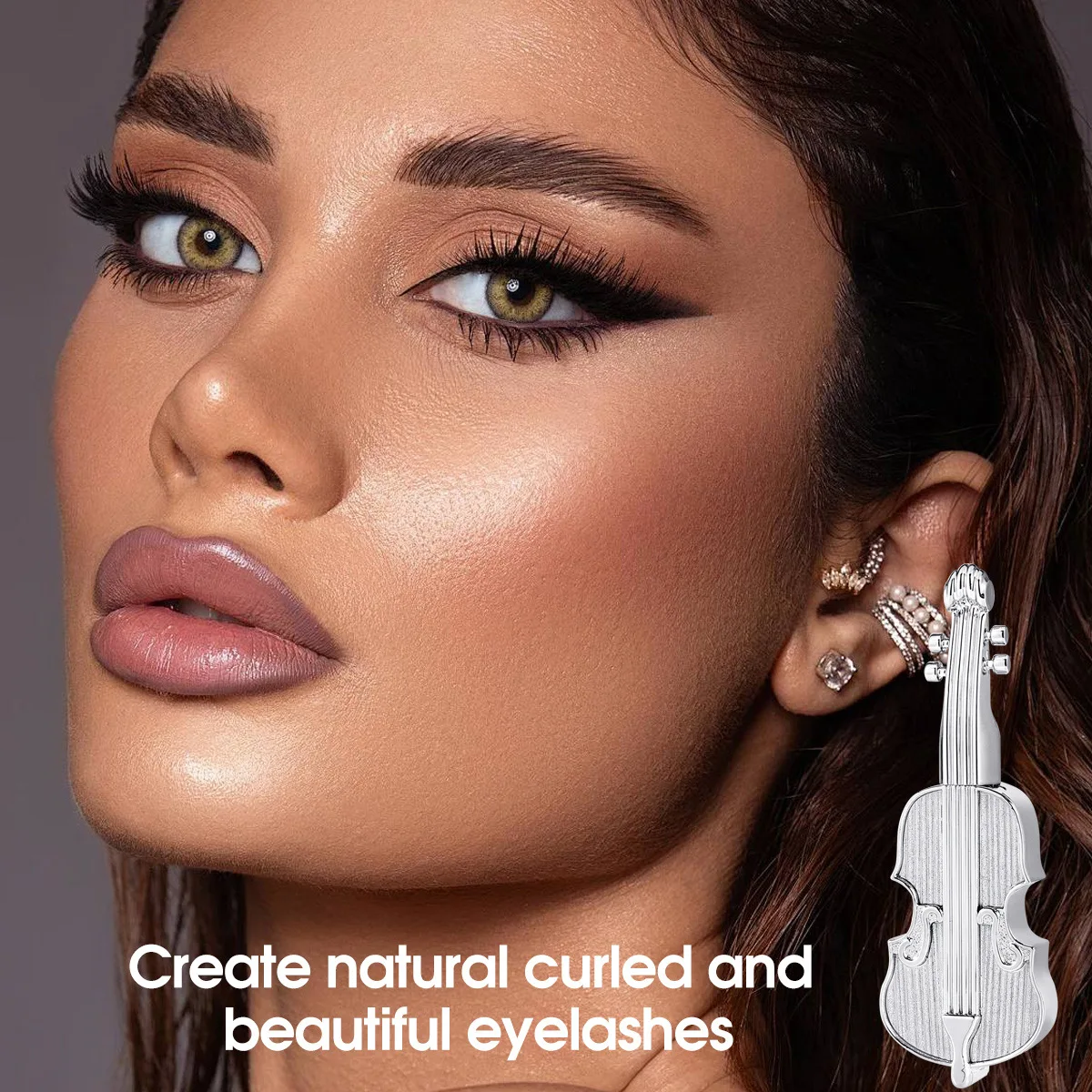 TVLV Violin Mascara 3D Thick Curling Waterproof Sweatproof Long Lasting 24 Hours Lengthening Eye Makeup