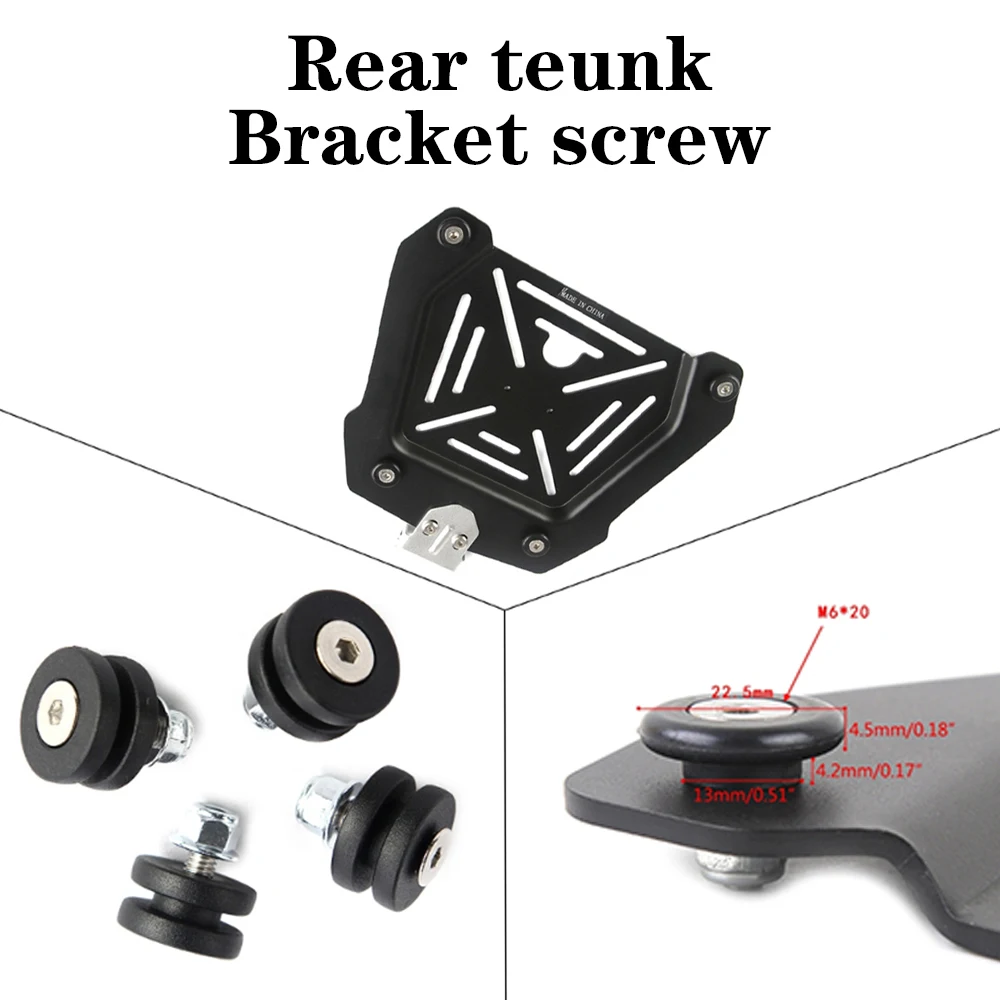 

4PCS Universal Motorcycle Rear Luggage Case Tail Top Box Helmet Trunk Bracket Base Plate Bushing Pad Buckle Spacers Motor Access