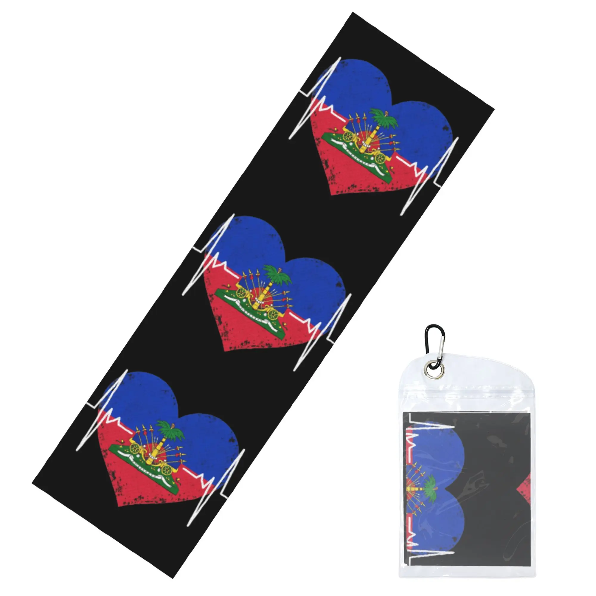Flag of Haiti Cold Exercise Towel   Super Soft Breathable Instant Cooling Towel  Beach Towels