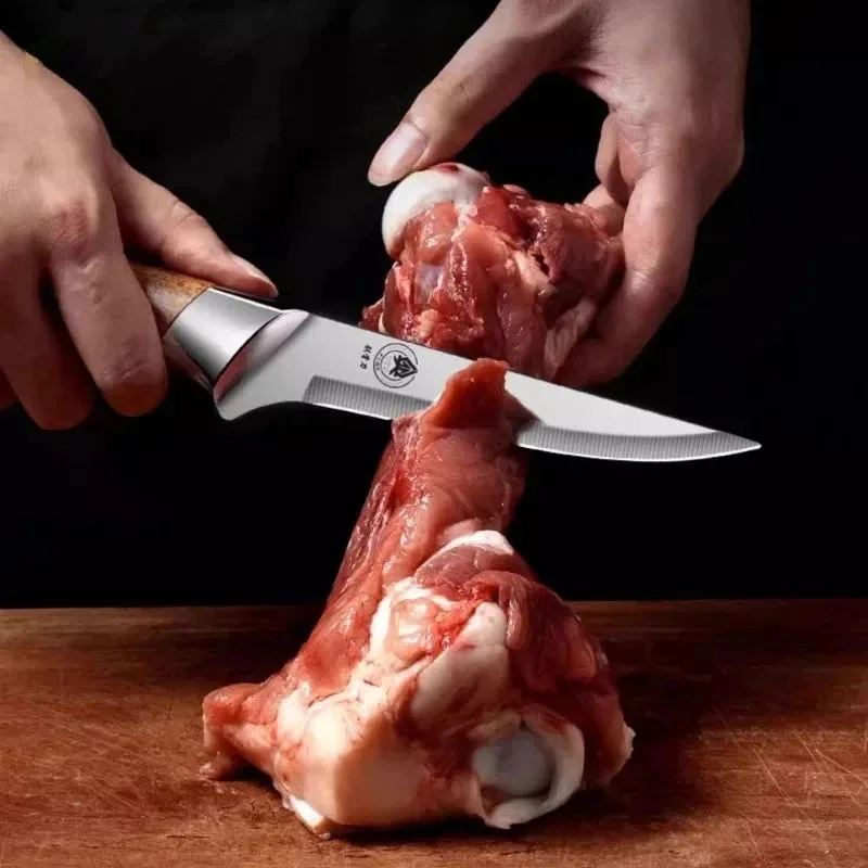 Verbessertes professionelles Ausbein- und Metzgermesser-Set – Multifunktionales Fleisch- und Filetmesser aus Kohlenstoffstahl für den Einsatz in der Küche, beim Grillen und beim Picknick – Detail 2