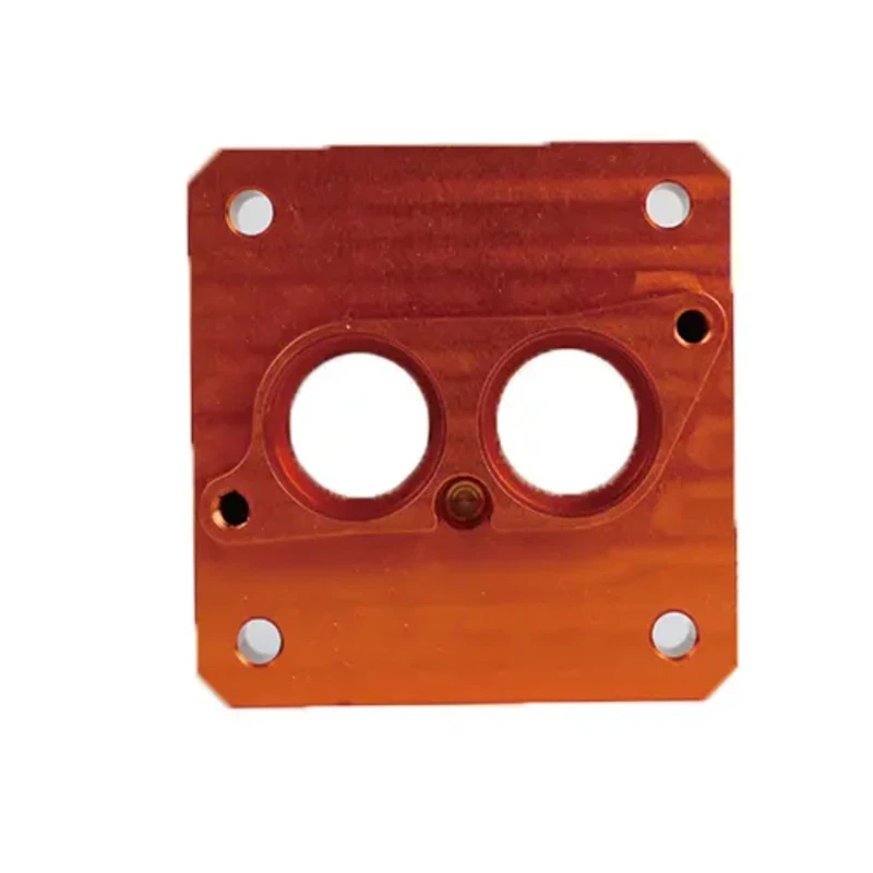 Custom CNC Machined Orange Anodized Aluminum Alloy Connecting Member Equipment Installation Fixing Plate