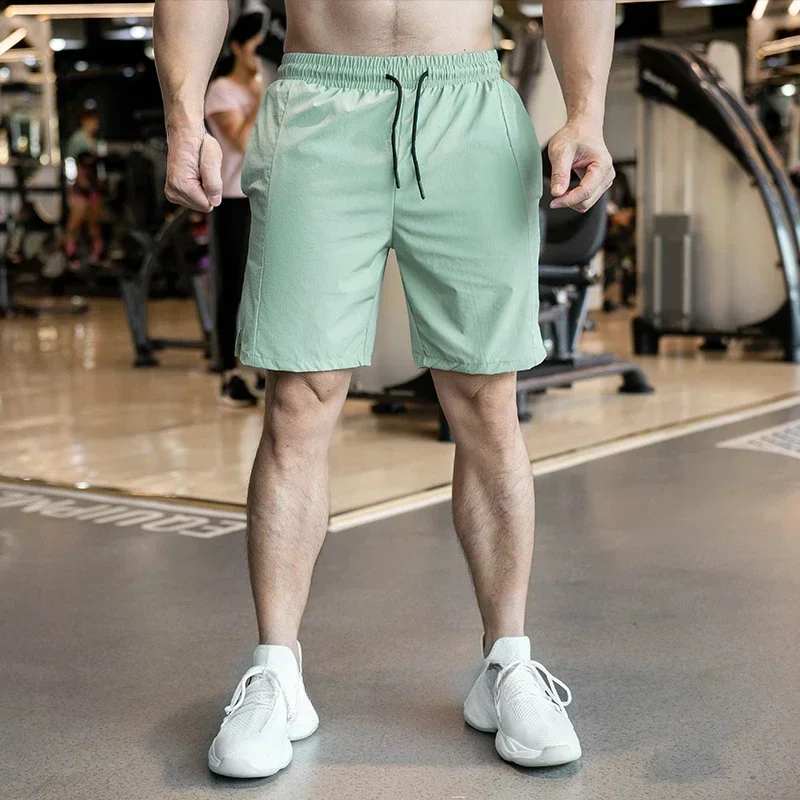 Pantalones cortos informales de entrenamiento de baloncesto para hombre, pantalones cortos de culturismo para gimnasio, Fitness, pantalones cortos geniales para correr, entrenamiento de playa, verano, nuevo