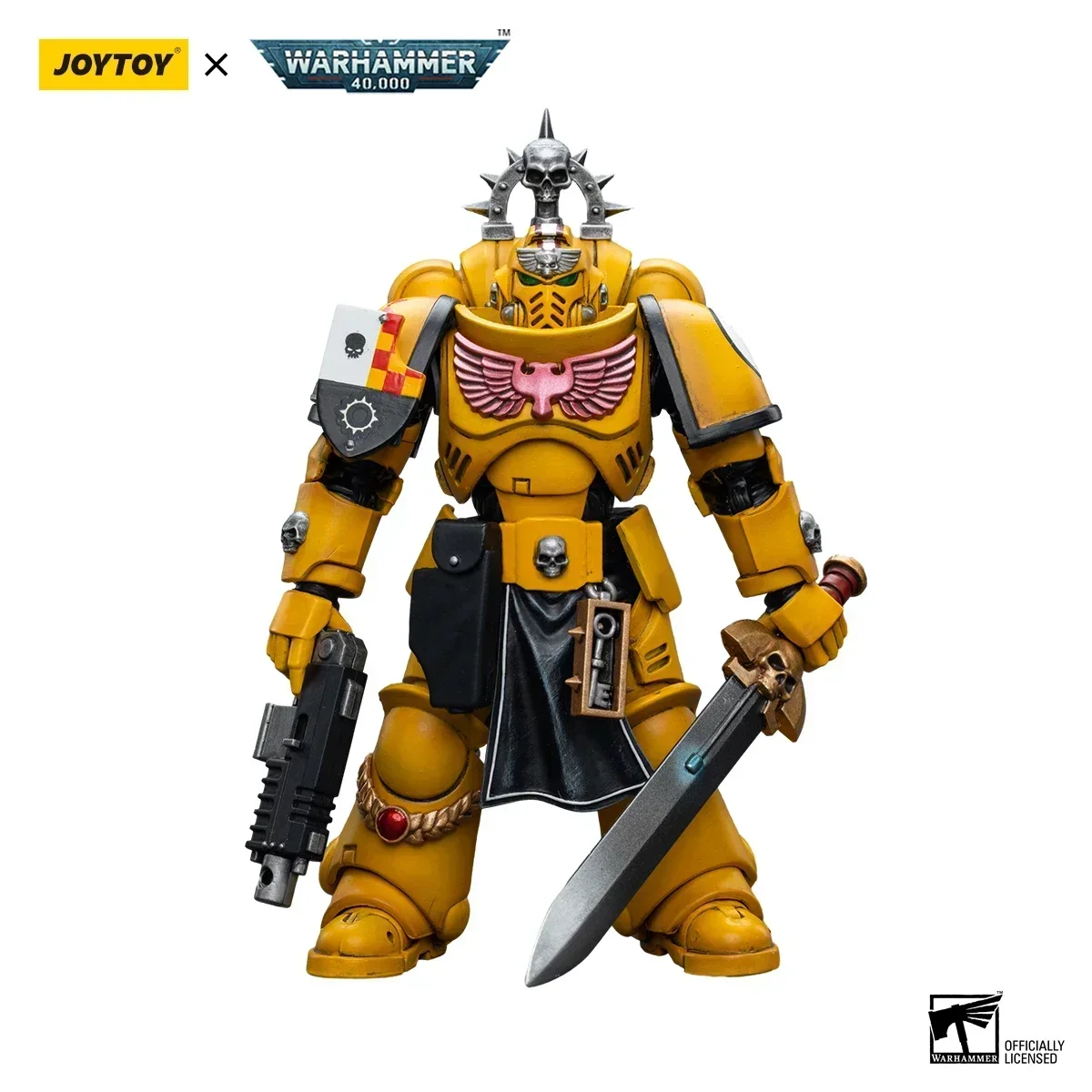 

JOYTOY Warhammer 40k 1/18 Action Figures Anime Imperial Fists Lieutenant with Power Sword Collection Model Toys figures In Stock